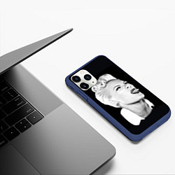 Чехол iPhone 11 Pro матовый Пинк, цвет: 3D-тёмно-синий — фото 2