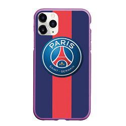 Чехол iPhone 11 Pro матовый Paris Saint-German, цвет: 3D-фиолетовый