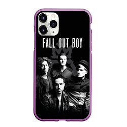Чехол iPhone 11 Pro матовый Fall out boy band, цвет: 3D-фиолетовый