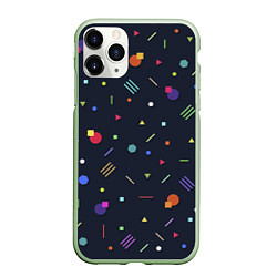 Чехол iPhone 11 Pro матовый Clublife Geometry, цвет: 3D-салатовый