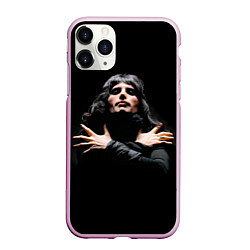 Чехол iPhone 11 Pro матовый Фредди Меркьюри, цвет: 3D-розовый