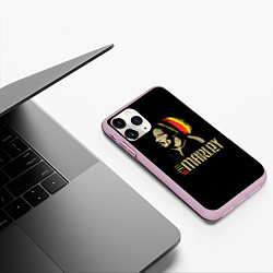 Чехол iPhone 11 Pro матовый Bob Marley, цвет: 3D-розовый — фото 2