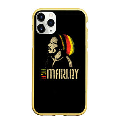 Чехол iPhone 11 Pro матовый Bob Marley, цвет: 3D-желтый
