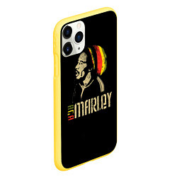 Чехол iPhone 11 Pro матовый Bob Marley, цвет: 3D-желтый — фото 2