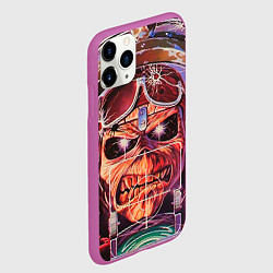 Чехол iPhone 11 Pro матовый Iron Maiden: Dead Rider, цвет: 3D-фиолетовый — фото 2