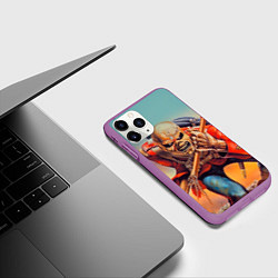 Чехол iPhone 11 Pro матовый Iron Maiden: Crash arrow, цвет: 3D-фиолетовый — фото 2