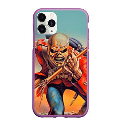 Чехол iPhone 11 Pro матовый Iron Maiden: Crash arrow, цвет: 3D-фиолетовый