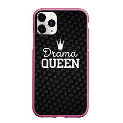 Чехол iPhone 11 Pro матовый Drama queen, цвет: 3D-малиновый