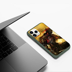 Чехол iPhone 11 Pro матовый Dark Souls: Braveheart, цвет: 3D-темно-зеленый — фото 2