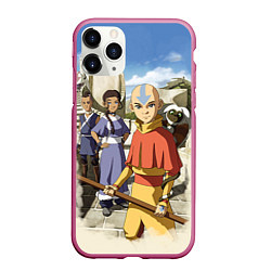 Чехол iPhone 11 Pro матовый Легенда об Аанге, цвет: 3D-малиновый