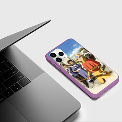 Чехол iPhone 11 Pro матовый Легенда об Аанге, цвет: 3D-фиолетовый — фото 2