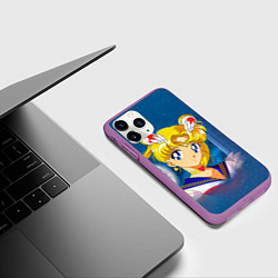 Чехол iPhone 11 Pro матовый Сейлор Мун, цвет: 3D-фиолетовый — фото 2