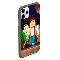 Чехол iPhone 11 Pro матовый Minecraft Men's, цвет: 3D-темно-зеленый — фото 2