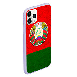 Чехол iPhone 11 Pro матовый Герб Беларуси, цвет: 3D-светло-сиреневый — фото 2