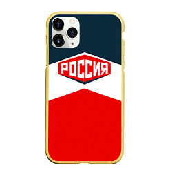 Чехол iPhone 11 Pro матовый Россия СССР, цвет: 3D-желтый