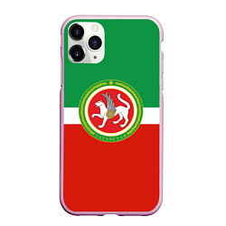 Чехол iPhone 11 Pro матовый Татарстан: флаг, цвет: 3D-розовый
