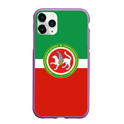 Чехол iPhone 11 Pro матовый Татарстан: флаг, цвет: 3D-фиолетовый