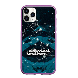 Чехол iPhone 11 Pro матовый Chemical Brothers: Space, цвет: 3D-фиолетовый