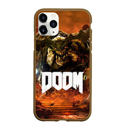 Чехол iPhone 11 Pro матовый DOOM 4: Hell Cyberdemon, цвет: 3D-коричневый