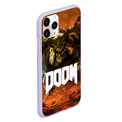 Чехол iPhone 11 Pro матовый DOOM 4: Hell Cyberdemon, цвет: 3D-светло-сиреневый — фото 2