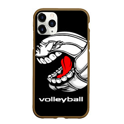 Чехол iPhone 11 Pro матовый Волейбол 25, цвет: 3D-коричневый
