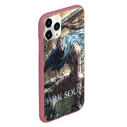 Чехол iPhone 11 Pro матовый Dark Souls, цвет: 3D-малиновый — фото 2