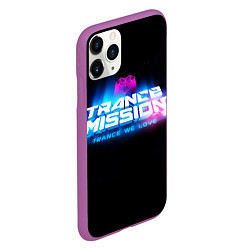 Чехол iPhone 11 Pro матовый Trancemission: Trance we love, цвет: 3D-фиолетовый — фото 2