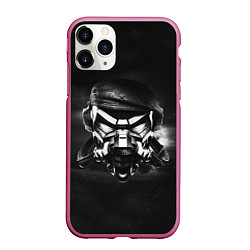 Чехол iPhone 11 Pro матовый Pirate Station: Dark Side, цвет: 3D-малиновый