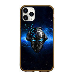 Чехол iPhone 11 Pro матовый Pirate Station: Blue Space, цвет: 3D-коричневый