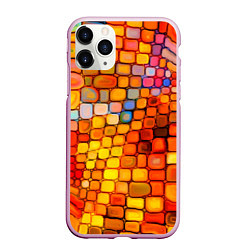 Чехол iPhone 11 Pro матовый Текстуры, цвет: 3D-розовый
