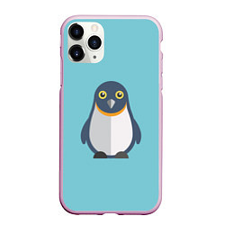 Чехол iPhone 11 Pro матовый Пингвин, цвет: 3D-розовый