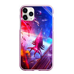 Чехол iPhone 11 Pro матовый Mass effect, цвет: 3D-розовый