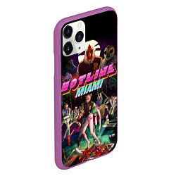 Чехол iPhone 11 Pro матовый Hotline Miami, цвет: 3D-фиолетовый — фото 2