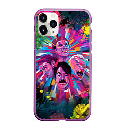 Чехол iPhone 11 Pro матовый Red Hot Chili Peppers Art, цвет: 3D-фиолетовый