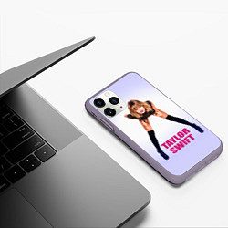 Чехол iPhone 11 Pro матовый Taylor Swift, цвет: 3D-серый — фото 2