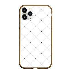 Чехол iPhone 11 Pro матовый Точечный узор!, цвет: 3D-коричневый