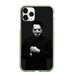 Чехол iPhone 11 Pro матовый Marilyn Manson, цвет: 3D-салатовый