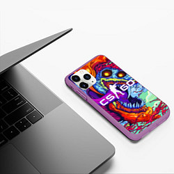 Чехол iPhone 11 Pro матовый CS:GO, цвет: 3D-фиолетовый — фото 2