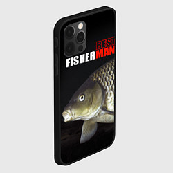 Чехол для iPhone 12 Pro Max The best fisherman, цвет: 3D-черный — фото 2