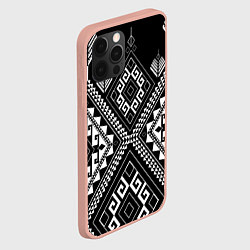Чехол для iPhone 12 Pro Max Индейские мотивы, цвет: 3D-светло-розовый — фото 2