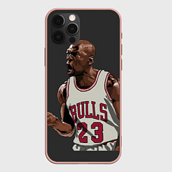 Чехол для iPhone 12 Pro Max Bulls 23: Jordan, цвет: 3D-светло-розовый