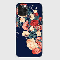 Чехол для iPhone 12 Pro Max Fashion flowers, цвет: 3D-черный