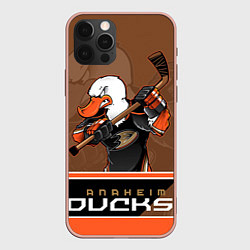 Чехол для iPhone 12 Pro Max Anaheim Ducks, цвет: 3D-светло-розовый