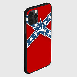 Чехол для iPhone 12 Pro Max Флаг советской конфедерации, цвет: 3D-черный — фото 2