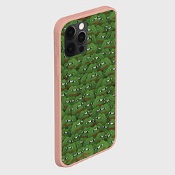 Чехол для iPhone 12 Pro Max Грустные лягушки, цвет: 3D-светло-розовый — фото 2