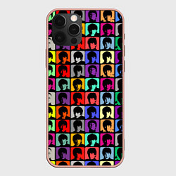 Чехол для iPhone 12 Pro Max The Beatles: pop-art, цвет: 3D-светло-розовый