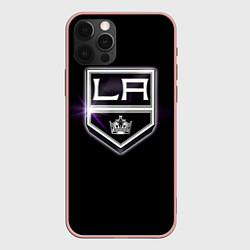 Чехол для iPhone 12 Pro Max Los Angeles Kings, цвет: 3D-светло-розовый