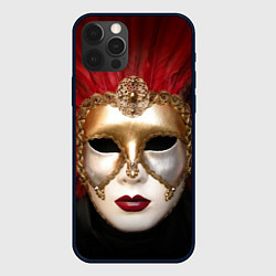 Чехол для iPhone 12 Pro Max Венецианская маска, цвет: 3D-черный