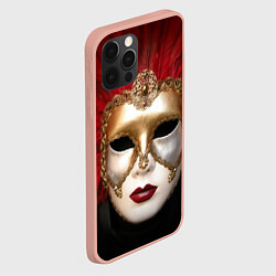 Чехол для iPhone 12 Pro Max Венецианская маска, цвет: 3D-светло-розовый — фото 2