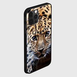 Чехол для iPhone 12 Pro Max Дикая кошка, цвет: 3D-черный — фото 2